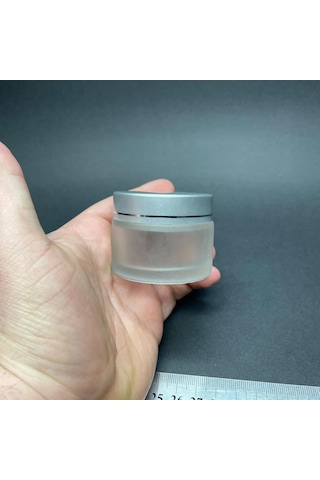 50 Cc Buzlu Cam Krem Kavanoz, Gümüş Kapaklı İç Contalı, 50ml Buzlu Cam Krem Kavanoz X 10 Adet Genel