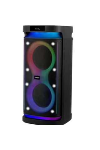Ceremony Audio Cm-208 Taşınabilir Bluetooth Parti Hoparlör 2x8 Inç Woofer 400watt Tws Disco Lights