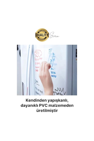 Kendinden Yapışkanlı Şeffaf Tahta Filmi 200x60 Cm Okul Kreş Ofis Not Alma Yazı Çalışma Panosu Folyo Çok Renkli