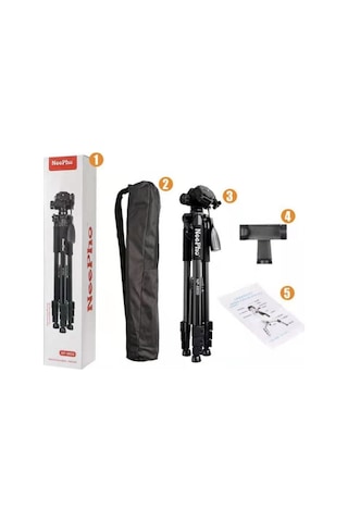 Neepho Np-8810 150 Cm Tripod Bluetooth Kumandalı Profesyonel Telefon Kamera Tutucu Çantalı Tripot Senalstore