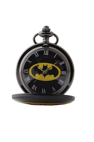 Schulzz Dc Batman Piano Black Köstekli Zincirli Cep Saati