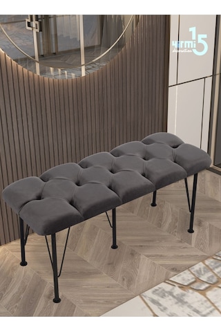 Yirmi15 Metal Ayaklı Babyface 2024 Füme Puf & Bench