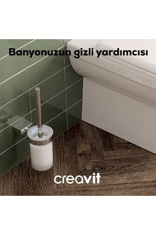Creavit BR20216 Joyful Tuvalet Fırçalığı Cam - Duvardan
