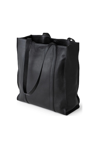 Berliner Bags Kira Deri Shopper Kadın Omuz Ve Tote Çanta, Büyük Boy, Premium Tasarım Omuz Çantası Siyah