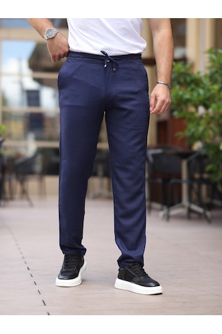 Keten Jogger Pantolon Lacivert