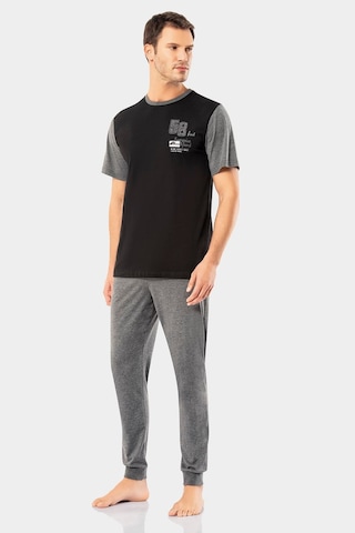 Erdem Siyah Erkek Yazlık Pijama Takımı 2023-04 Siyah