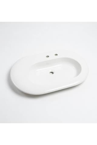 Ideal Standard - Simply U Natural Tezgan Üstü Lavabo Çift Delikli - T017001- Beyaz