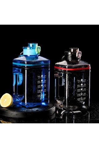 Monyee Siyah 2.2l Spor Suluk, Geniş Açık, Taşıma Kordonu, 60 C'den Düşük Sıcaklık Sınırı, Sporcu Ve Öğrencilik İçin Elverişli 2200ml Siyah