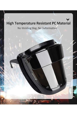 Tongxida 180 Geniş Görüşlü Siyah Pc Kaynak Maskesi S Modeli, 100 Char