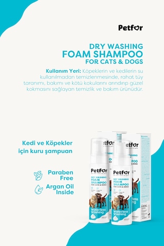 Kedi Ve Köpekler İçin Kuru Şampuan 200 Ml X2 Adet