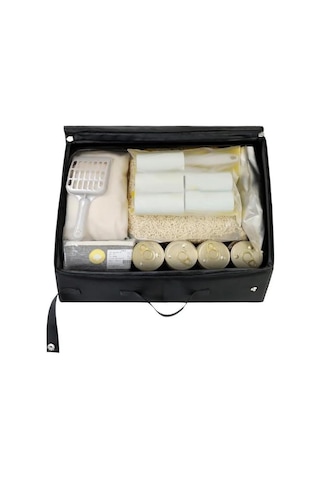 Portable Cat Seyahat Çöp Kutusu, Fermuarlı Kapaklı, Katlanabilir Seyahat Çöp Kutusu, Sızıntı Yok, Koku Yok, Su Geçirmez, Taşıması Kolay, Otellerde Kullanımı Kolay, Araba Diğer