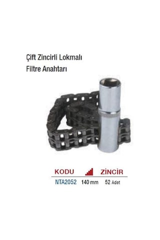 Nt Tools 140mm Çift Zincirli 1/2" Lokmalı Filtre Anahtarı Nta2052