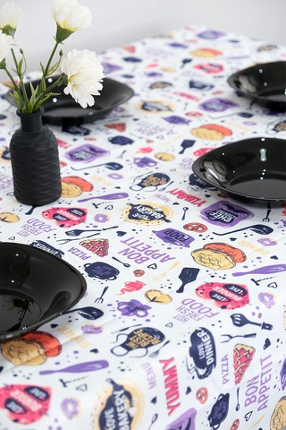 Sufre Sıvı Geçirmez Masa Örtüsü Sofra Bezi Sofra Örtüsü Piknik Örtüsü Lila