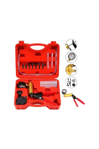 Mufunye Manuel Vakum Pompası, Adaptörlü El Tipi Vakum Pompası Test Cihazı, Araba Motosiklet Teşhisi İçin Fren Hidroliği Boşaltma Aracı