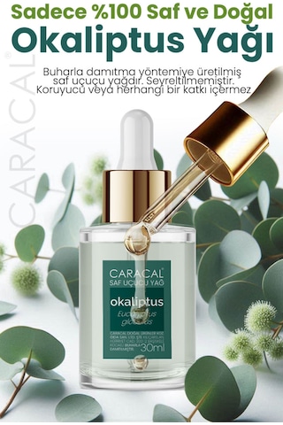 Caracal Doğal Okaliptus Yağı Saf Okaliptus Uçucu Yağı 30 Ml Okaliptüs Yağı