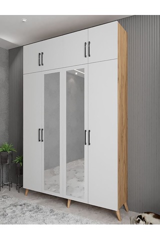 Açelya Portmanto Vestiyer Çam Beyaz M8- 160 cm