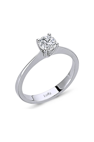 Lova H Renk 0,45 Karat Pırlanta Tektaş Yüzük - HRD Sertifikalı - 1030046