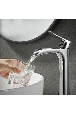 Fause Yüksek Çanak Lavabo Bataryası Şelale Ksl112 Krom