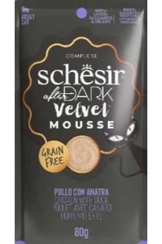 Schesir After Dark Mousse Tavuk Ve Ördek Etli Tahılsız Yetişkin Kedi Konservesi 80 Gr