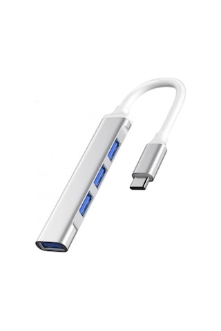 Type-c To Usb Hub 4 Port Metal Usb Çoğaltıcı Macbook Uyumlu Usb