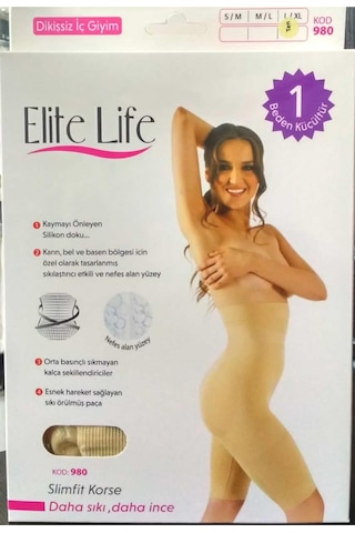 Elite Life 980 Slimfit 1 Beden Küçülten Korse Beyaz