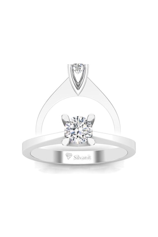 0,40 Karat F Renk Uluslararası Sertifikalı Pırlanta Tektaş Yüzük (464658270)