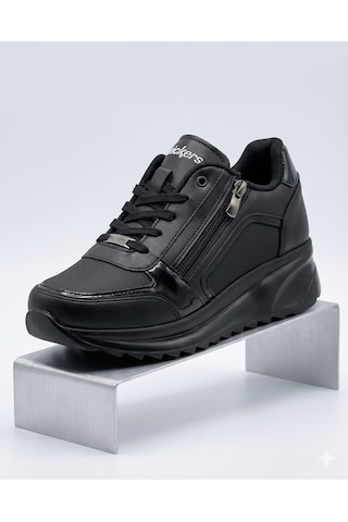 Wickers Dolgu Tabanlı Fermuarlı Sneaker Siyah