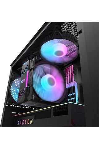 Aıgo Darkflash Dk352 650w 80+ Usb3.0 4x12cm Fan Temperlı Cam Sıyah E-atx Oyuncu Kasası