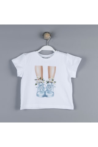 Xo Kids P-003339 Bes 3920 Kız Bluz 2-6 Yaş Beyaz