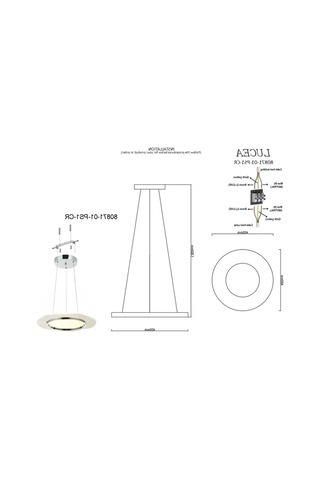 Küçük Boy Ledli Avize - Modern Aydınlatma 01G Taba