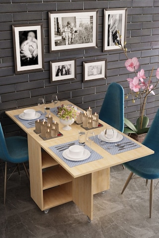 Dekorfim DF01107AC Pratik Katlanır Masa Mutfak ve Yemek Masası