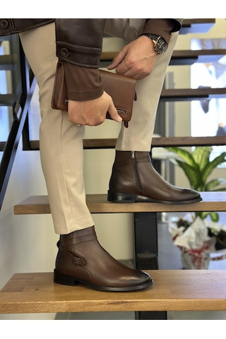 Lfr-p8001 Derı Merdane Deri Bot Kahve Kahve Kahverengi