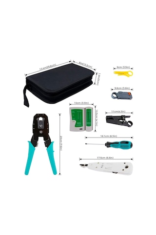 Powermaster Pm-15953 Rj9-rj11-rj45 3 Lü Penseli Kablo Test Telefon İnternet Kablo Jack Soket Onarım Seti