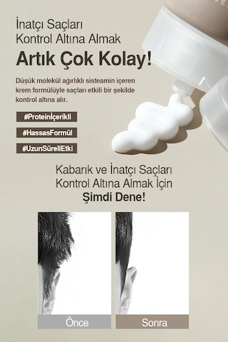 Uzun Süre Kalıcı Etki Sunan, Protein İçerikli Saç Düzleştirici Krem Dashu For Men Protein Down Cream