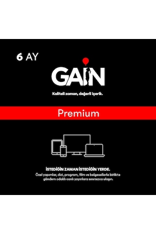 Gain Premium 6 Aylık Üyelik (528970729)