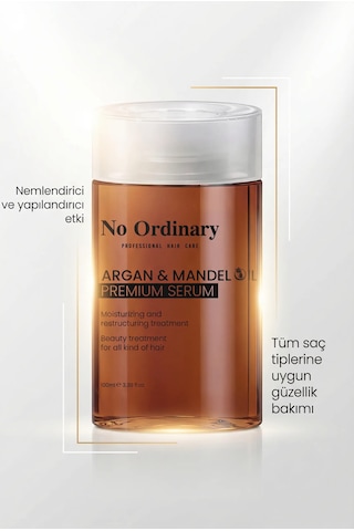 Premium Argan & Mandel Içerikli Doğal Saç Bakım Yağı & Serum 100ml