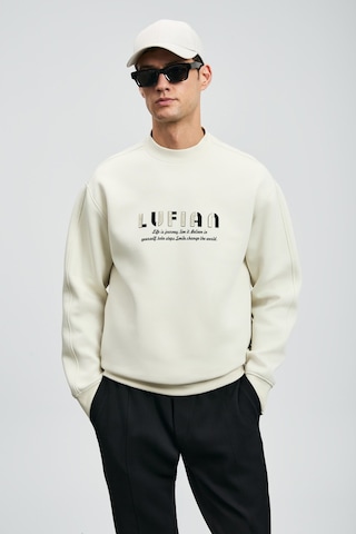 Lufian Erkek Sweat 112030178 Kırık Beyaz Kırık Beyaz