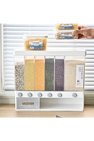 Ambition 1 Adet Pirinç Dağıtıcı Gıda Dağıtıcı 26lb Pirinç Davul