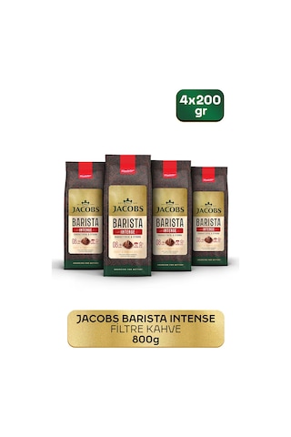 Jacobs Barista Intense Filtre Kahve Öğütülmüş 200 Gr X 4 Adet Öğütülmüş
