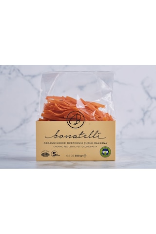 Bonatelli Organik Kırmızı Mercimek Çubuk Makarna 300 G