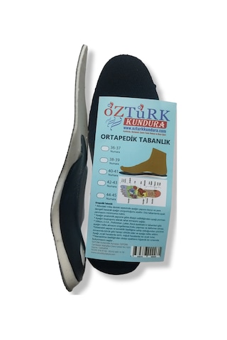 Ortapedik Tabanlık Tekstil Yüzey Mika Destekli 42-43 Numara Siyah