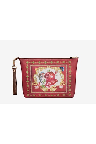 Kırmızı Suni Deri Clutch&portföy Çanta 30x21 Cm