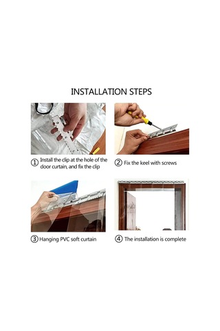 Pvc Şerit Perde, Soğuk Oda Kapıları, Endüstriyel Garajlar Ve Fabrikalar İçin Pvc Şeffaf Şerit Perde - 165 X 210