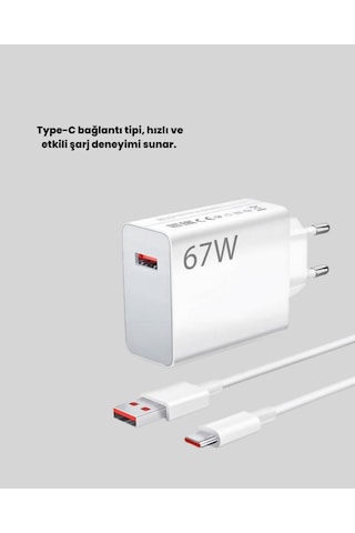 Cosmotex 67 Watt Type C Hızlı Şarj Başlık Xiaomi Black Shark Uyumlu