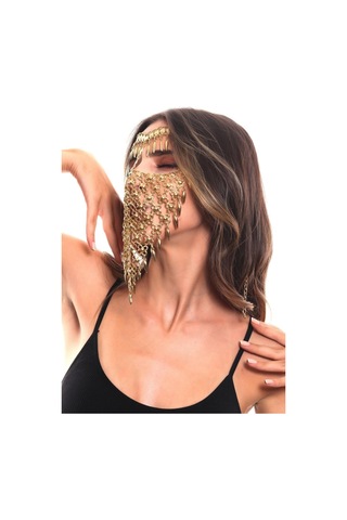 Kadın Altın Renk Kaplama Ayarlanabilir El Yapımı Peçe Altın