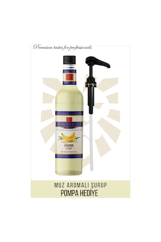 Simonelli Muz Kahve Şurubu 700 ML + Pompa