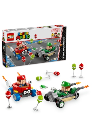LEGO® Super Mario™: Mario Kart™ – Baby Mario ile Baby Luigi 72034 - 8 Yaş ve Üzeri Çocuklar için Koleksiyonluk Oyuncak Yapım Seti (321P)