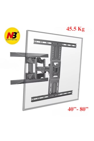 North Bayou Nb P6 40 80 Led Lcd Evrensel Ultra Güçlü Duvar Tipi Tv Askı Aparatı Montaj Aparatı