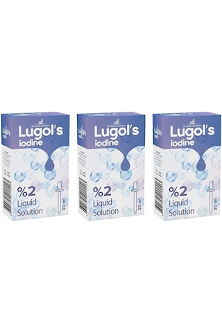 Lugol's Solution Iyot %2 Damla 3 x 30 ML