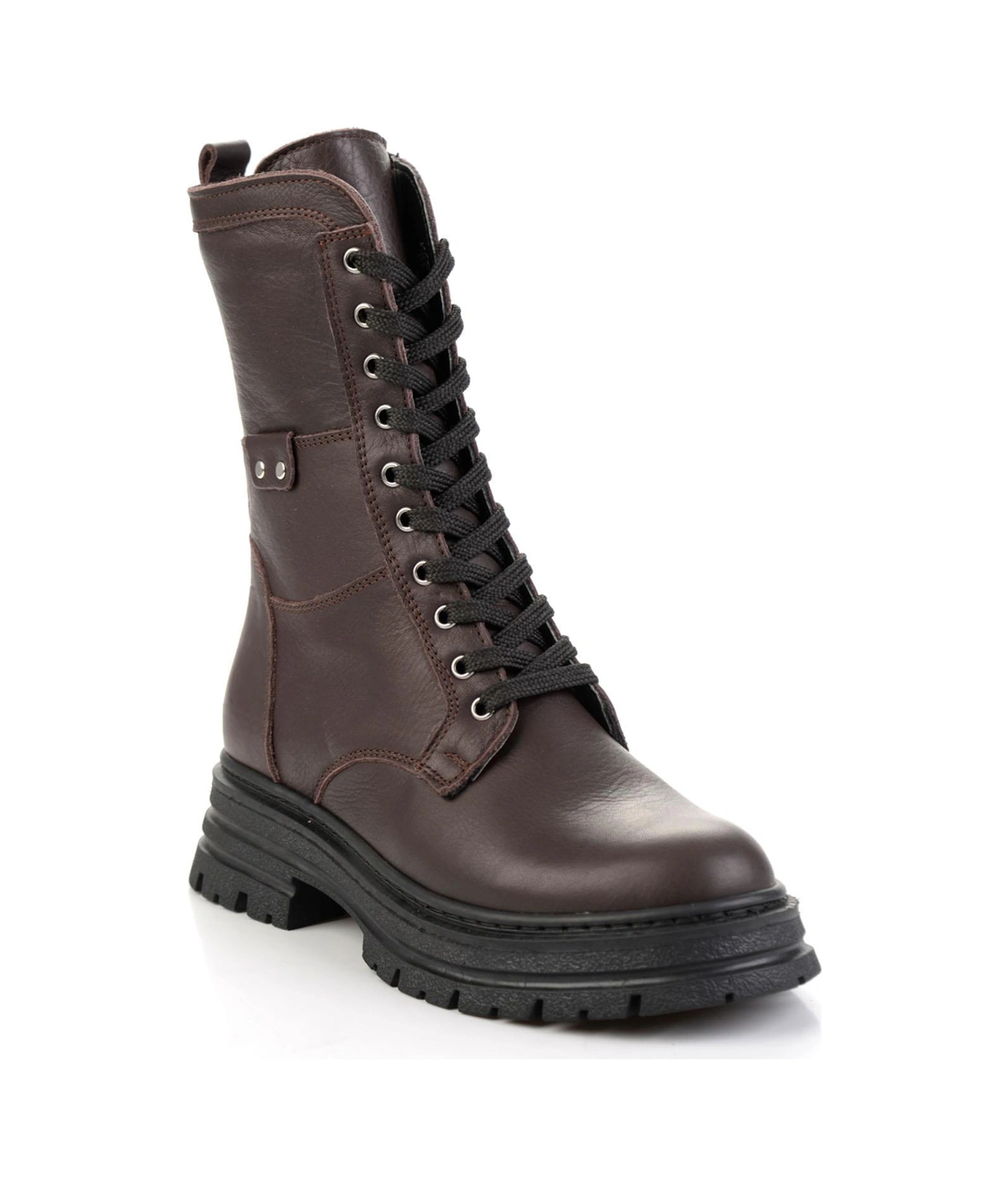 Bambi Kahve Hakiki Deri Kadın Bot & Bootie K02462040503 Kahve